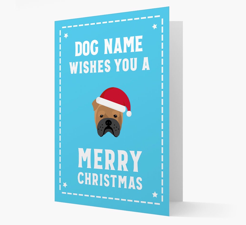'Christmas Wishes' Card with your {breedFullName} Christmas Icon