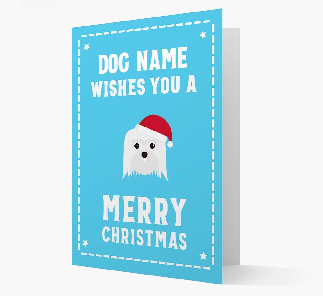 'Christmas Wishes' Card with your {breedFullName} Christmas Icon
