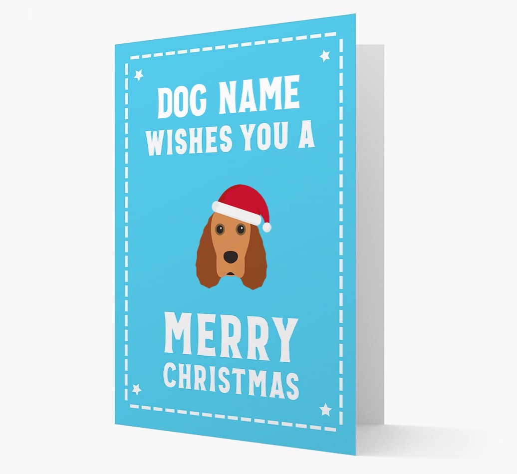'Christmas Wishes' Card with your {breedFullName} Christmas Icon