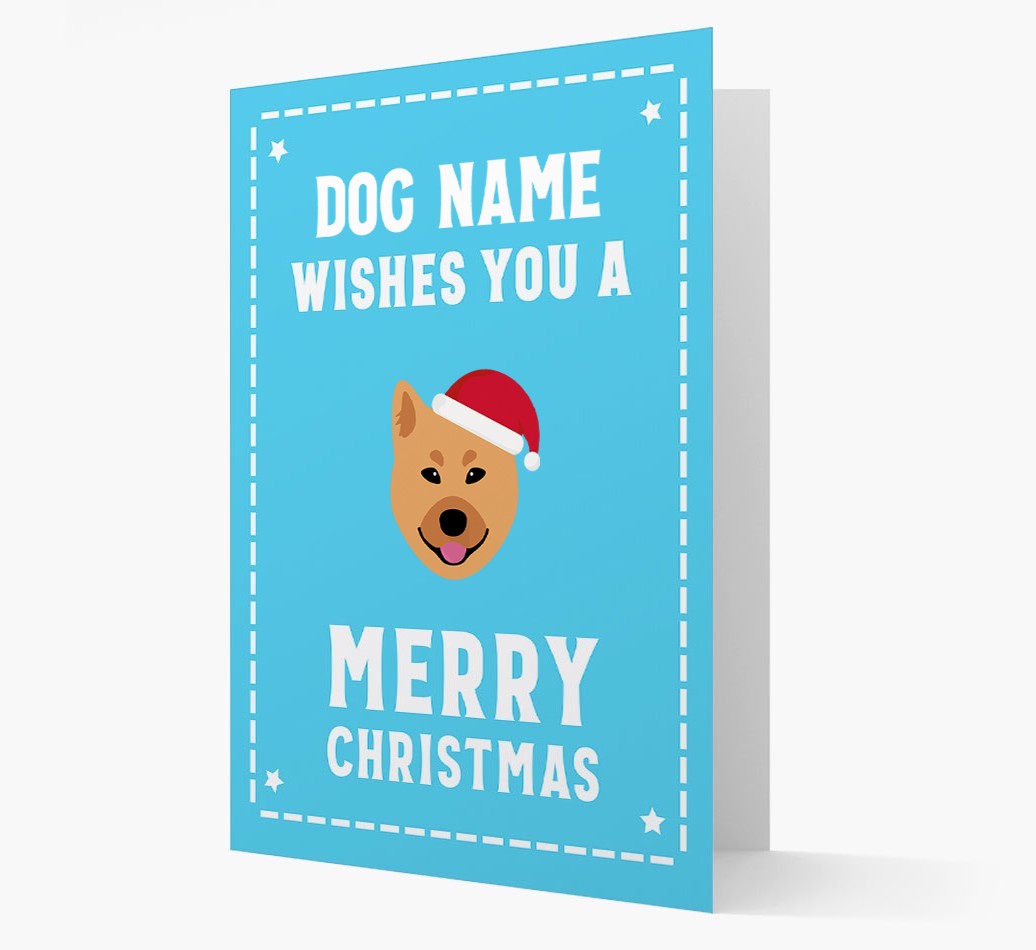 'Christmas Wishes' Card with your {breedFullName} Christmas Icon