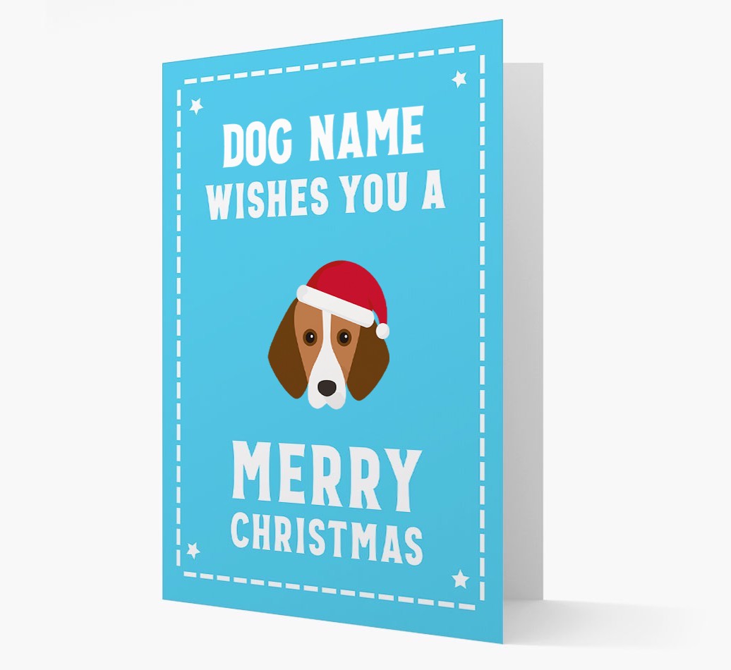 'Christmas Wishes' Card with your {breedFullName} Christmas Icon