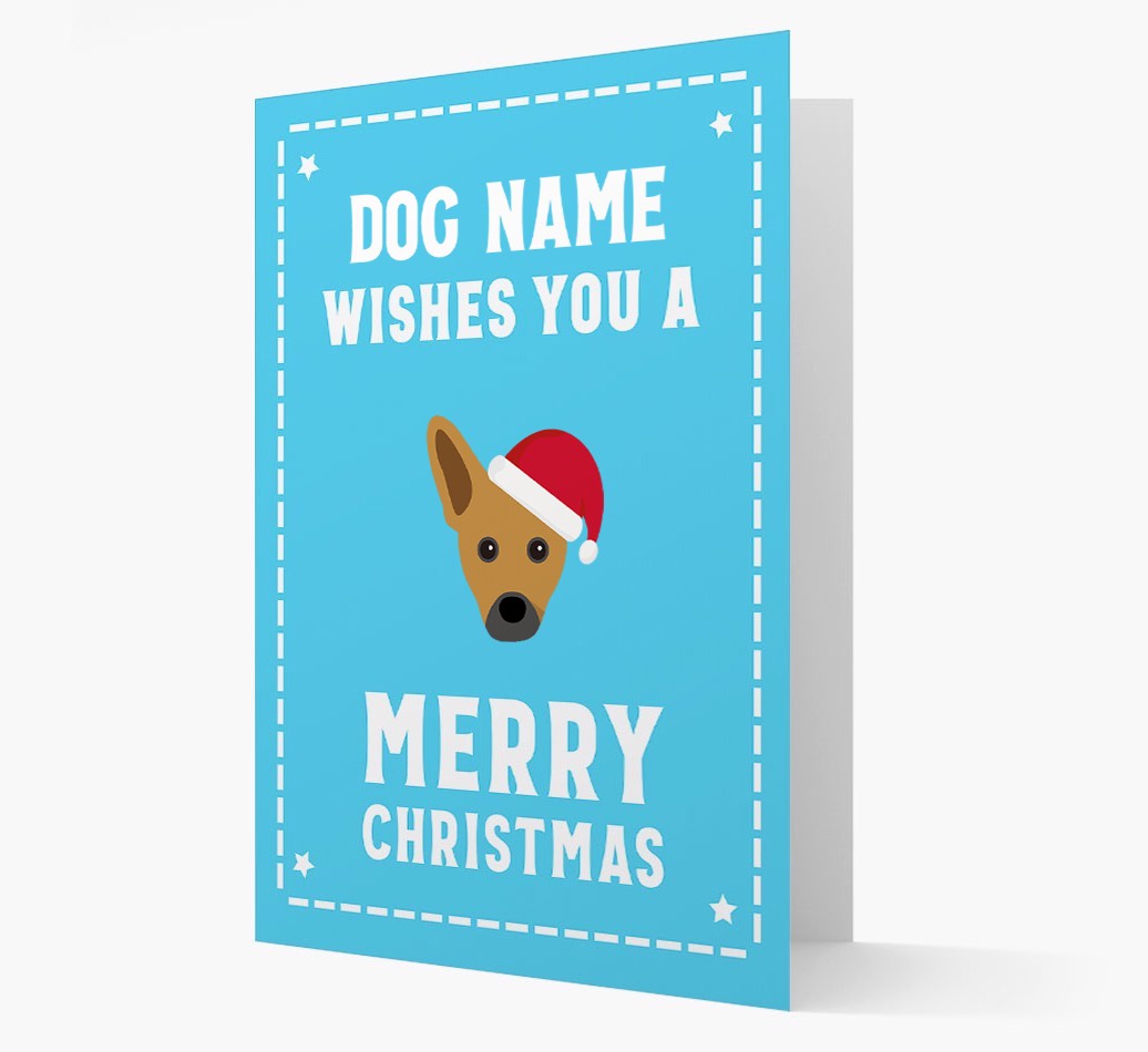 'Christmas Wishes' Card with your {breedFullName} Christmas Icon