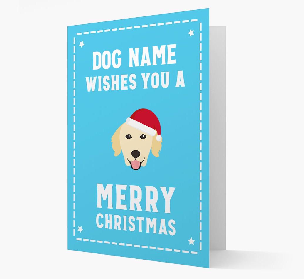 'Christmas Wishes' Card with your {breedFullName} Christmas Icon