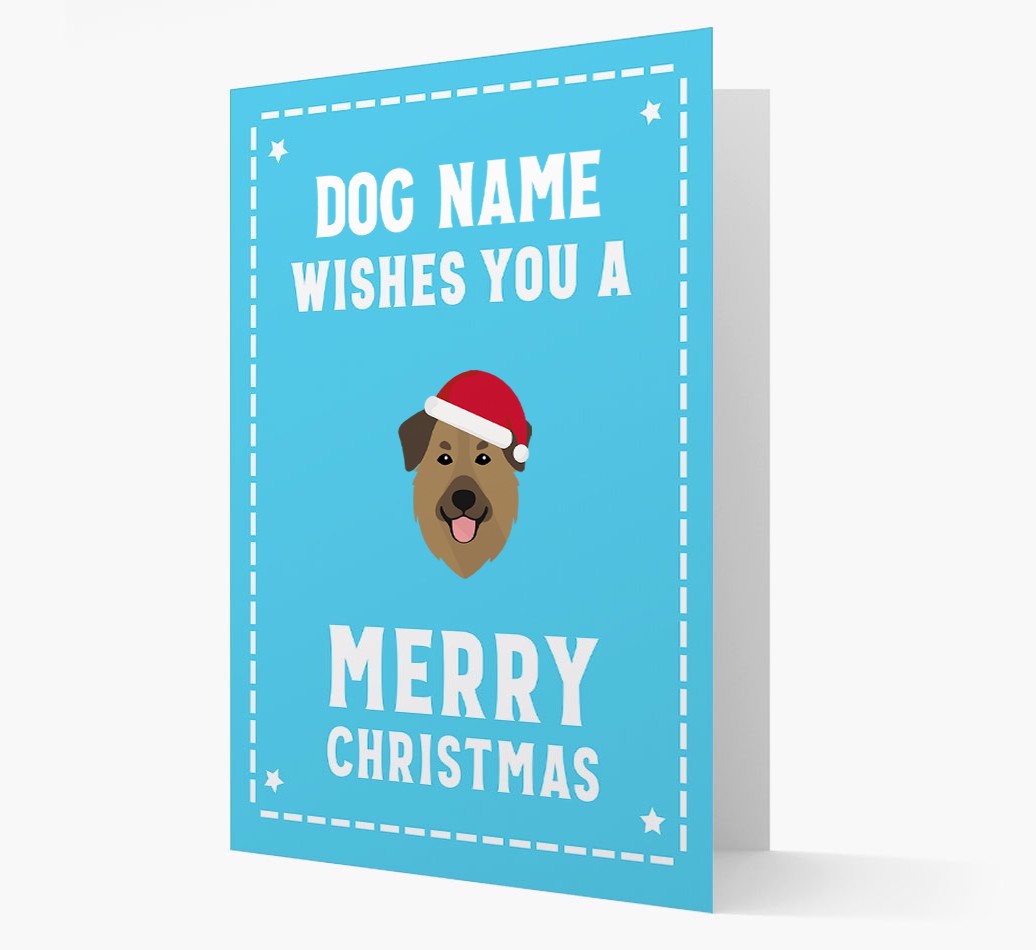 'Christmas Wishes' Card with your {breedFullName} Christmas Icon