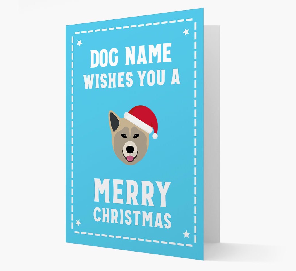 'Christmas Wishes' Card with your {breedFullName} Christmas Icon