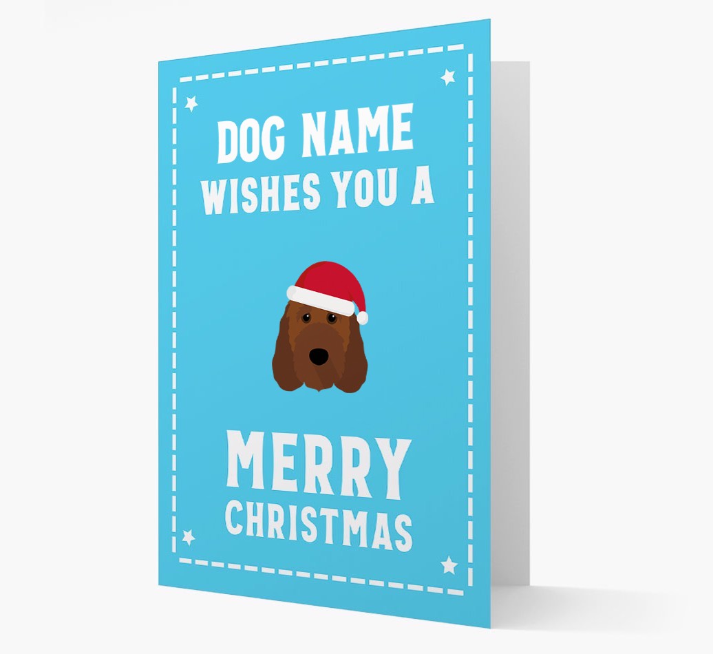 'Christmas Wishes' Card with your {breedFullName} Christmas Icon