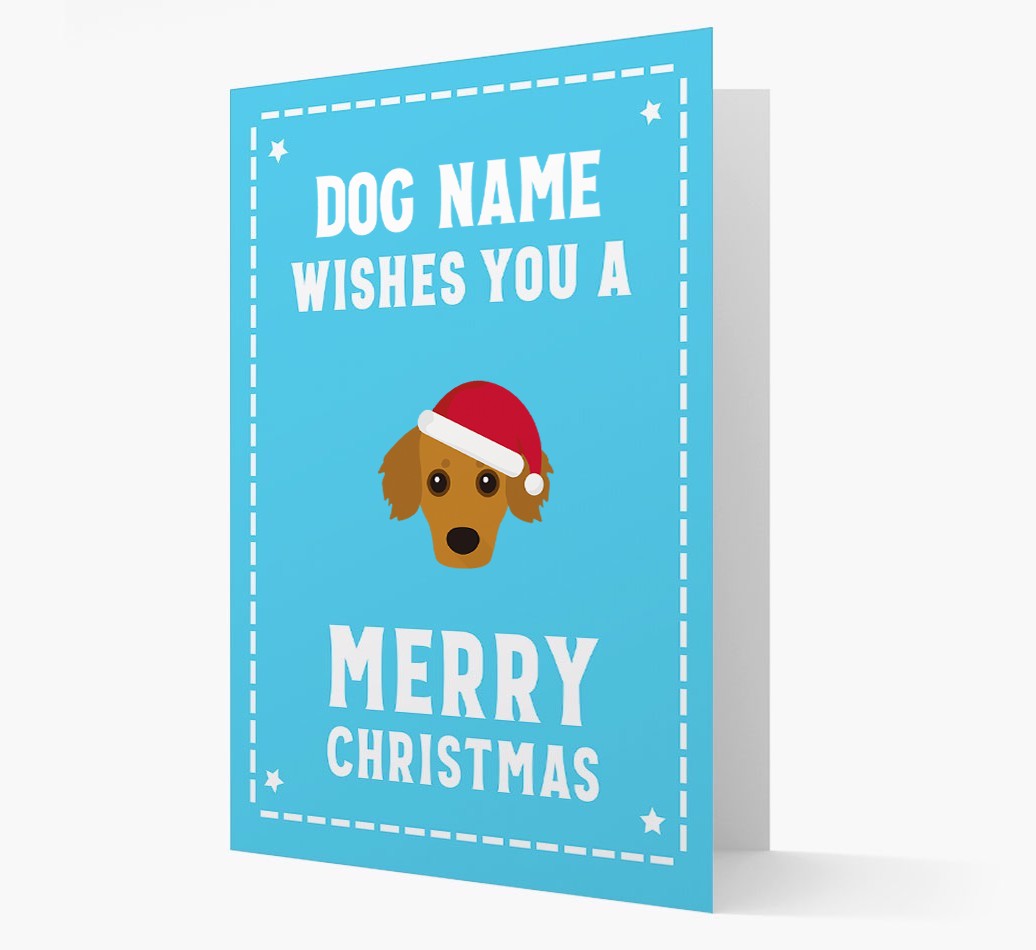 'Christmas Wishes' Card with your {breedFullName} Christmas Icon