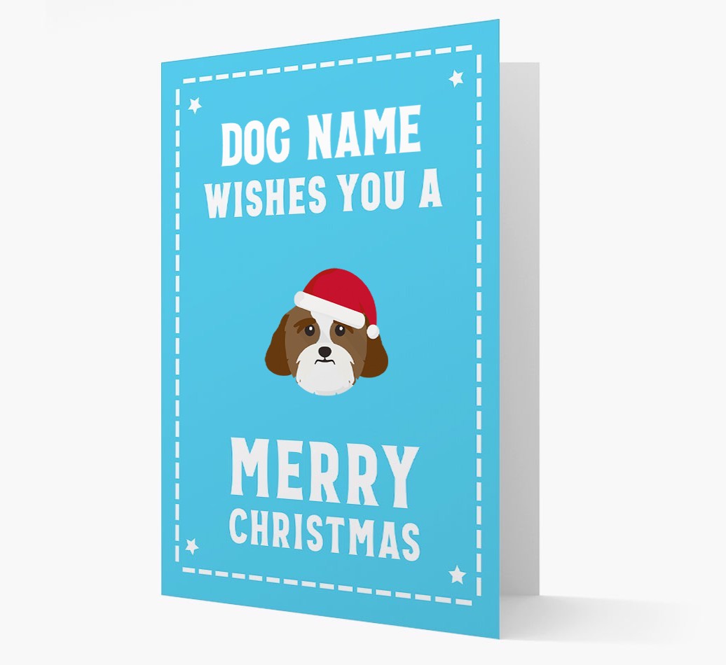 'Christmas Wishes' Card with your {breedFullName} Christmas Icon