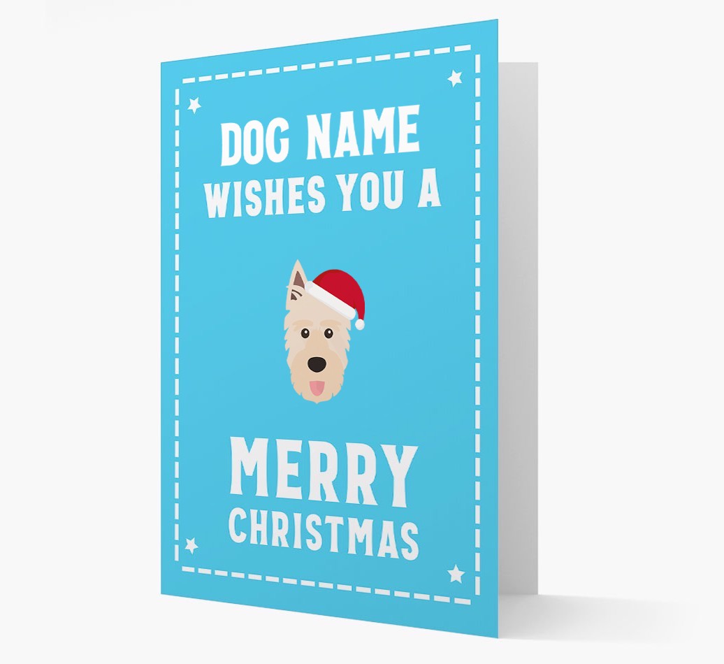'Christmas Wishes' Card with your {breedFullName} Christmas Icon