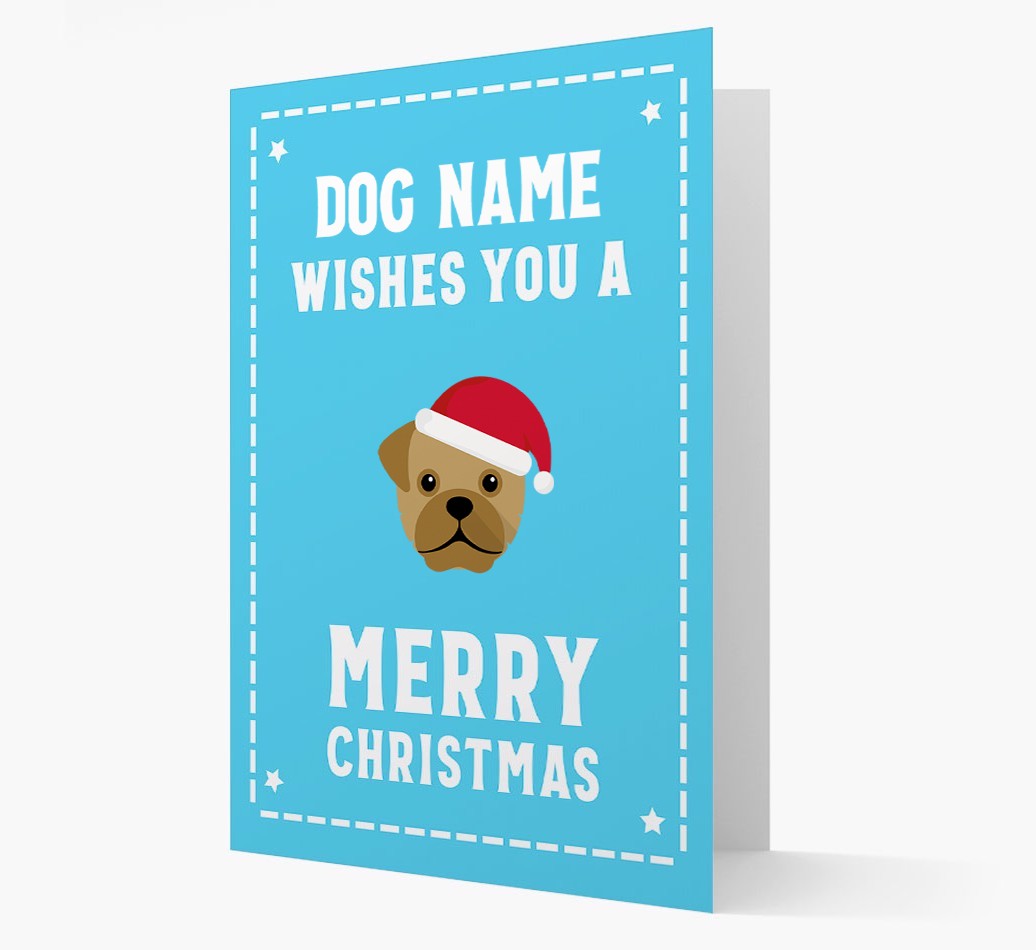 'Christmas Wishes' Card with your {breedFullName} Christmas Icon