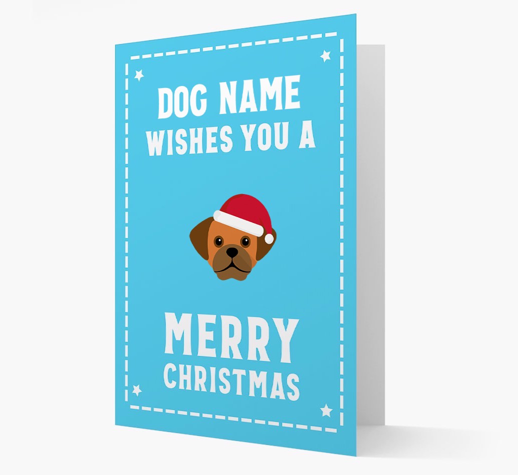 'Christmas Wishes' Card with your {breedFullName} Christmas Icon