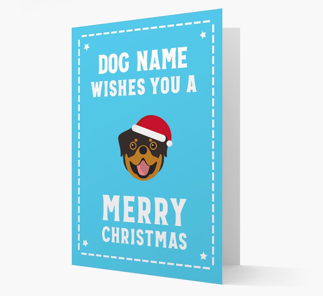 'Christmas Wishes' Card with your {breedFullName} Christmas Icon