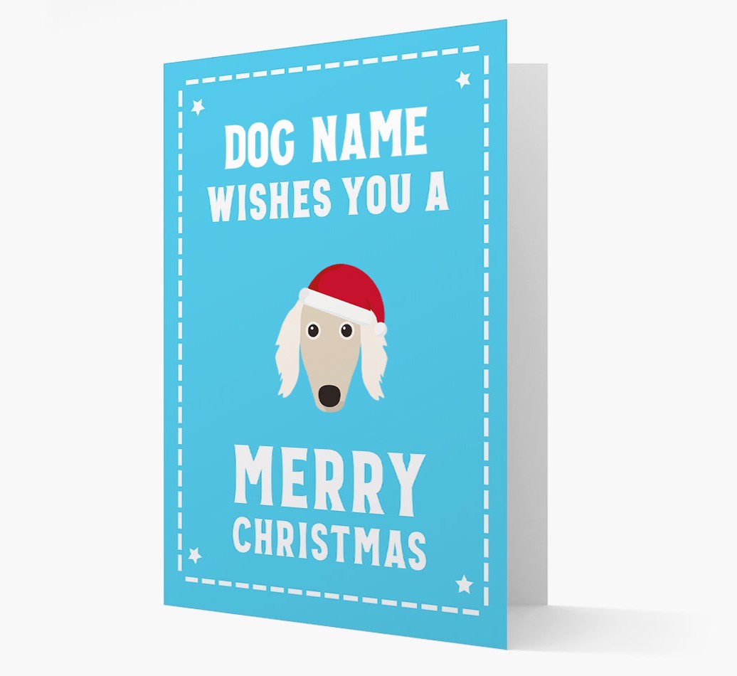 'Christmas Wishes' Card with your {breedFullName} Christmas Icon