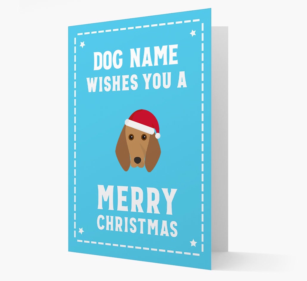 'Christmas Wishes' Card with your {breedFullName} Christmas Icon