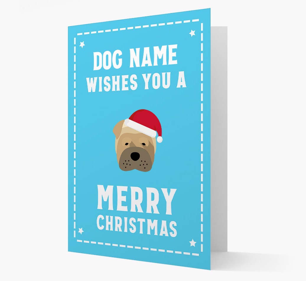 'Christmas Wishes' Card with your {breedFullName} Christmas Icon