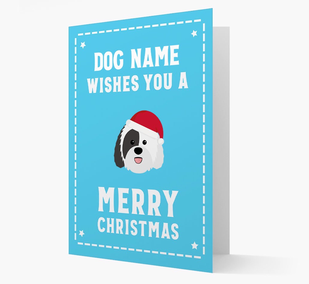 'Christmas Wishes' Card with your {breedFullName} Christmas Icon