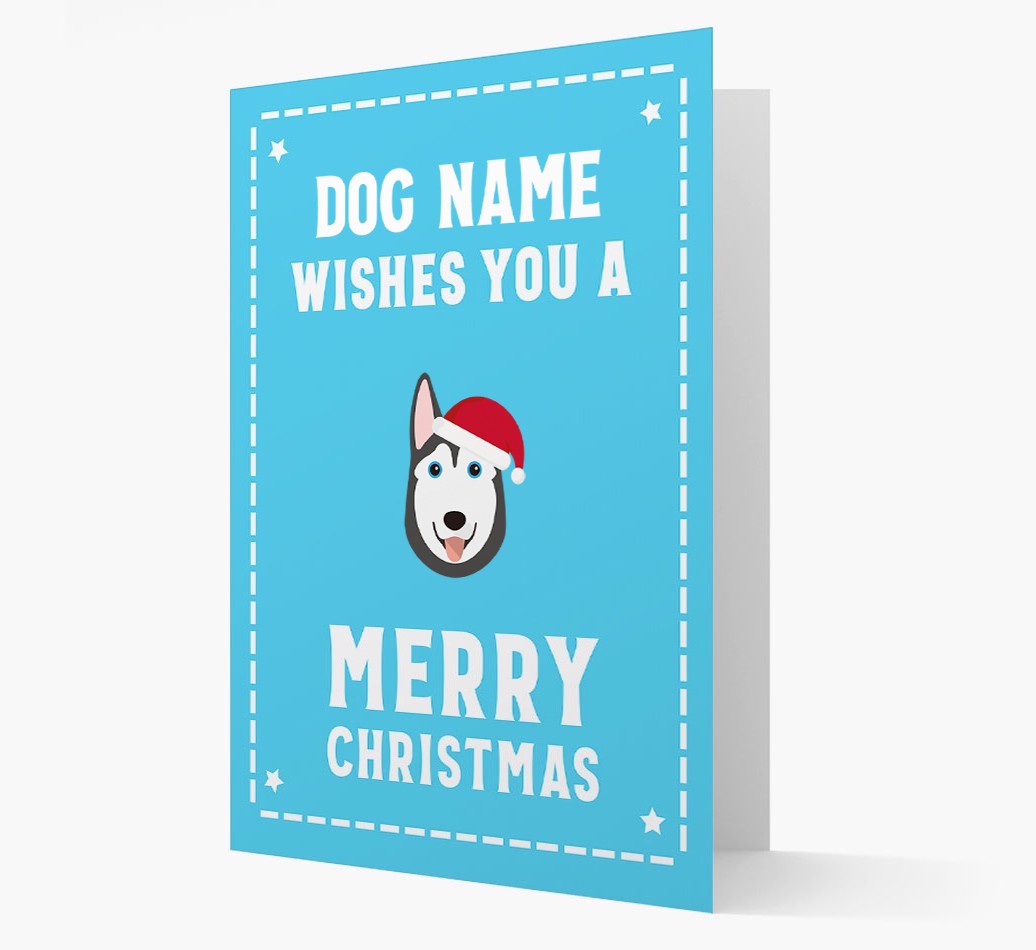 'Christmas Wishes' Card with your {breedFullName} Christmas Icon