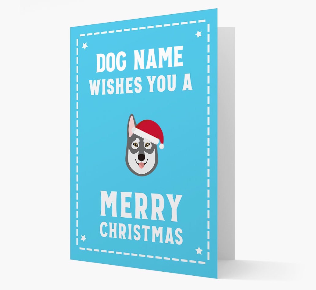 'Christmas Wishes' Card with your {breedFullName} Christmas Icon