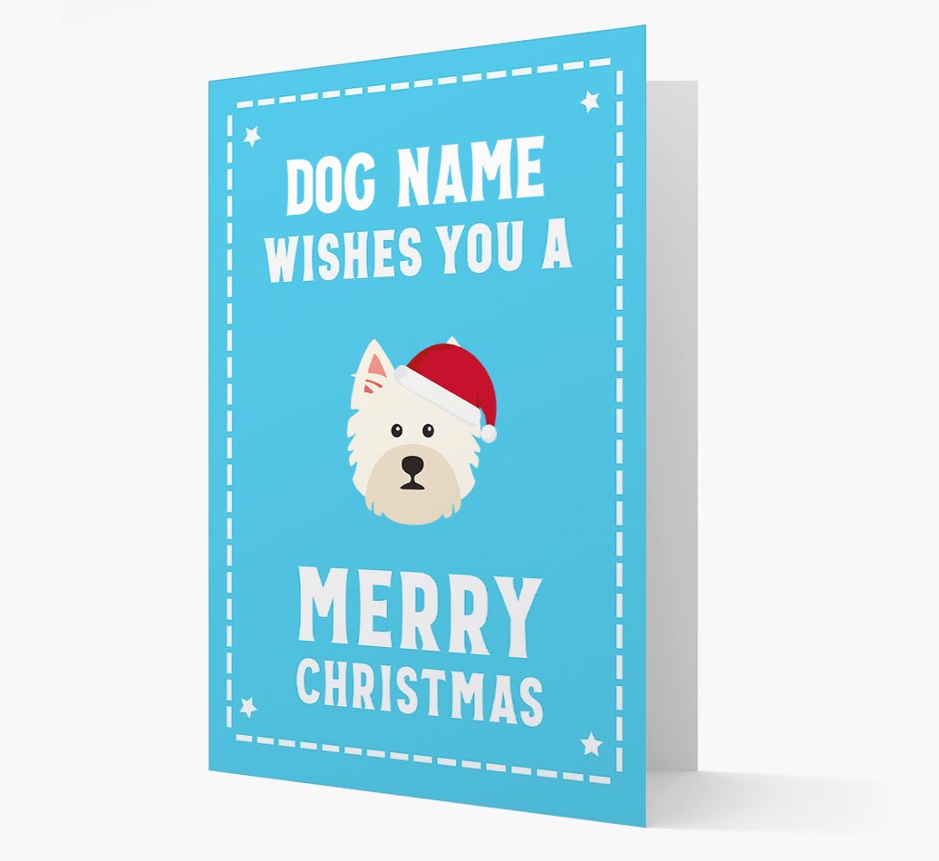 'Christmas Wishes' Card with your {breedFullName} Christmas Icon