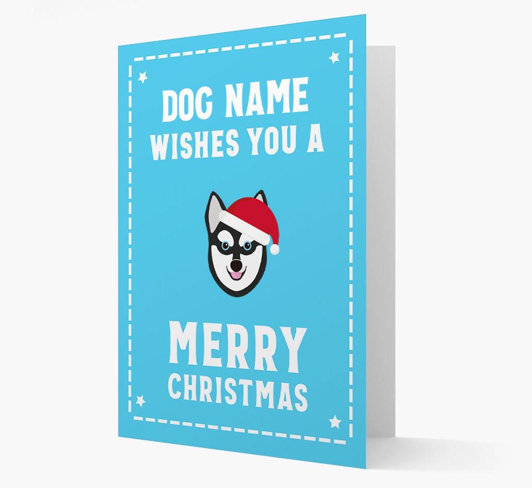 'Christmas Wishes' Card with your {breedFullName} Christmas Icon