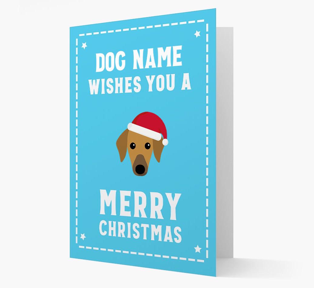 'Christmas Wishes' Card with your {breedFullName} Christmas Icon