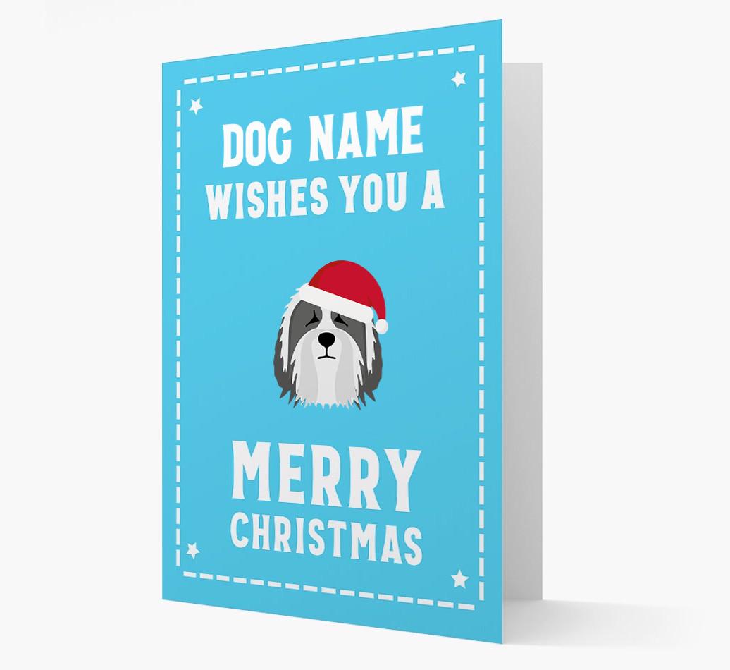 'Christmas Wishes' Card with your {breedFullName} Christmas Icon