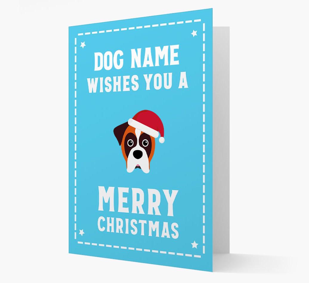 'Christmas Wishes' Card with your {breedFullName} Christmas Icon