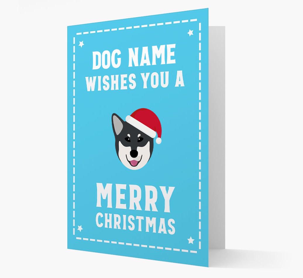 'Christmas Wishes' Card with your {breedFullName} Christmas Icon