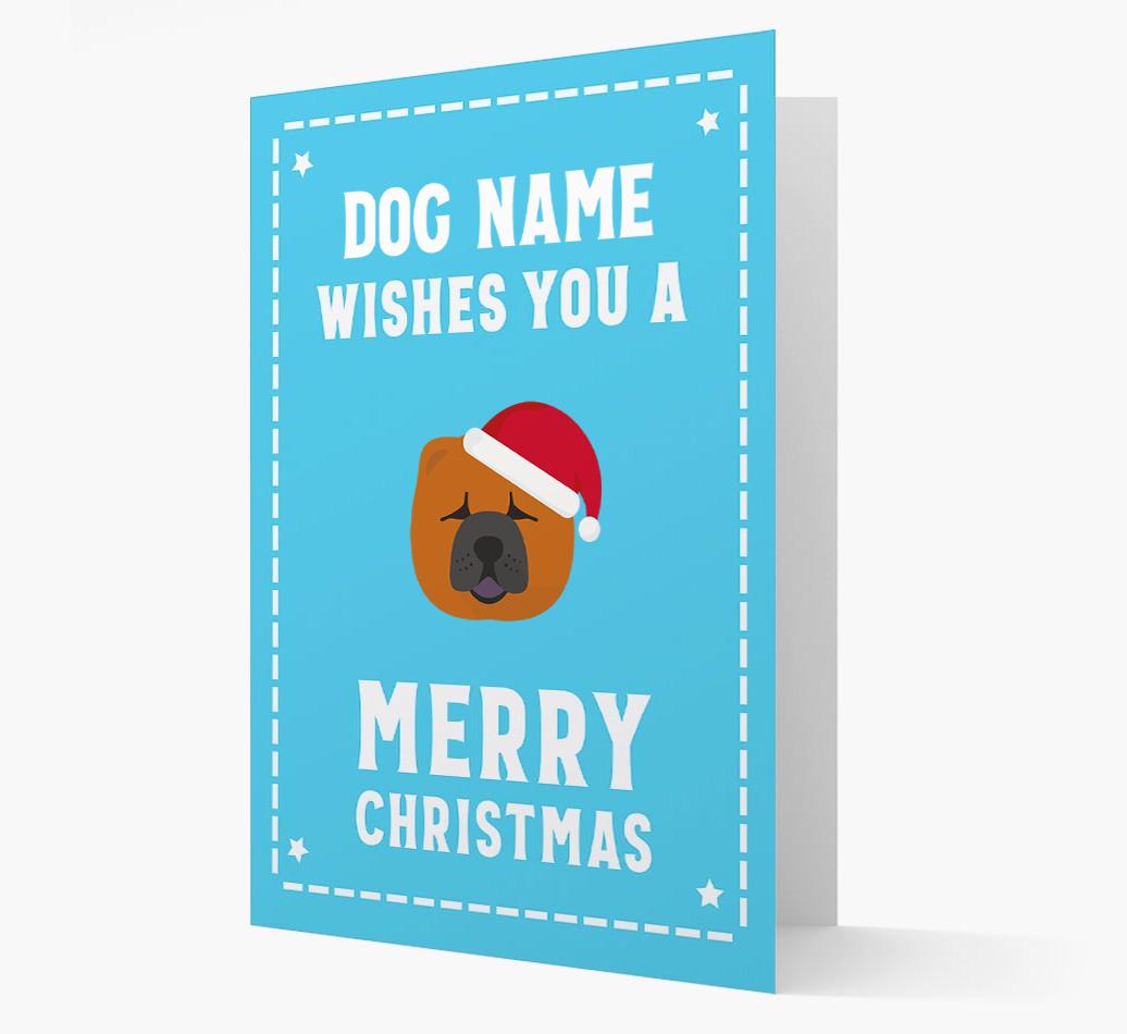 'Christmas Wishes' Card with your {breedFullName} Christmas Icon