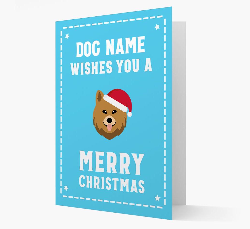 'Christmas Wishes' Card with your {breedFullName} Christmas Icon