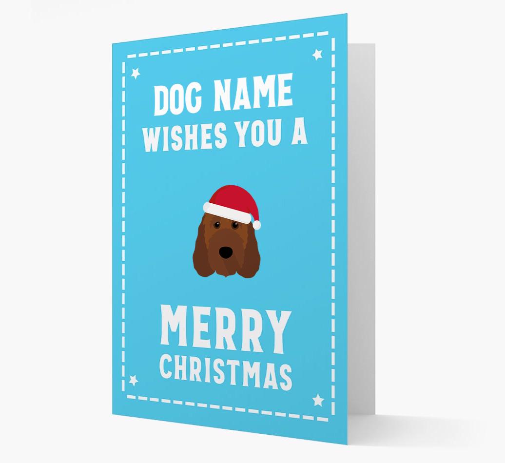 'Christmas Wishes' Card with your {breedFullName} Christmas Icon