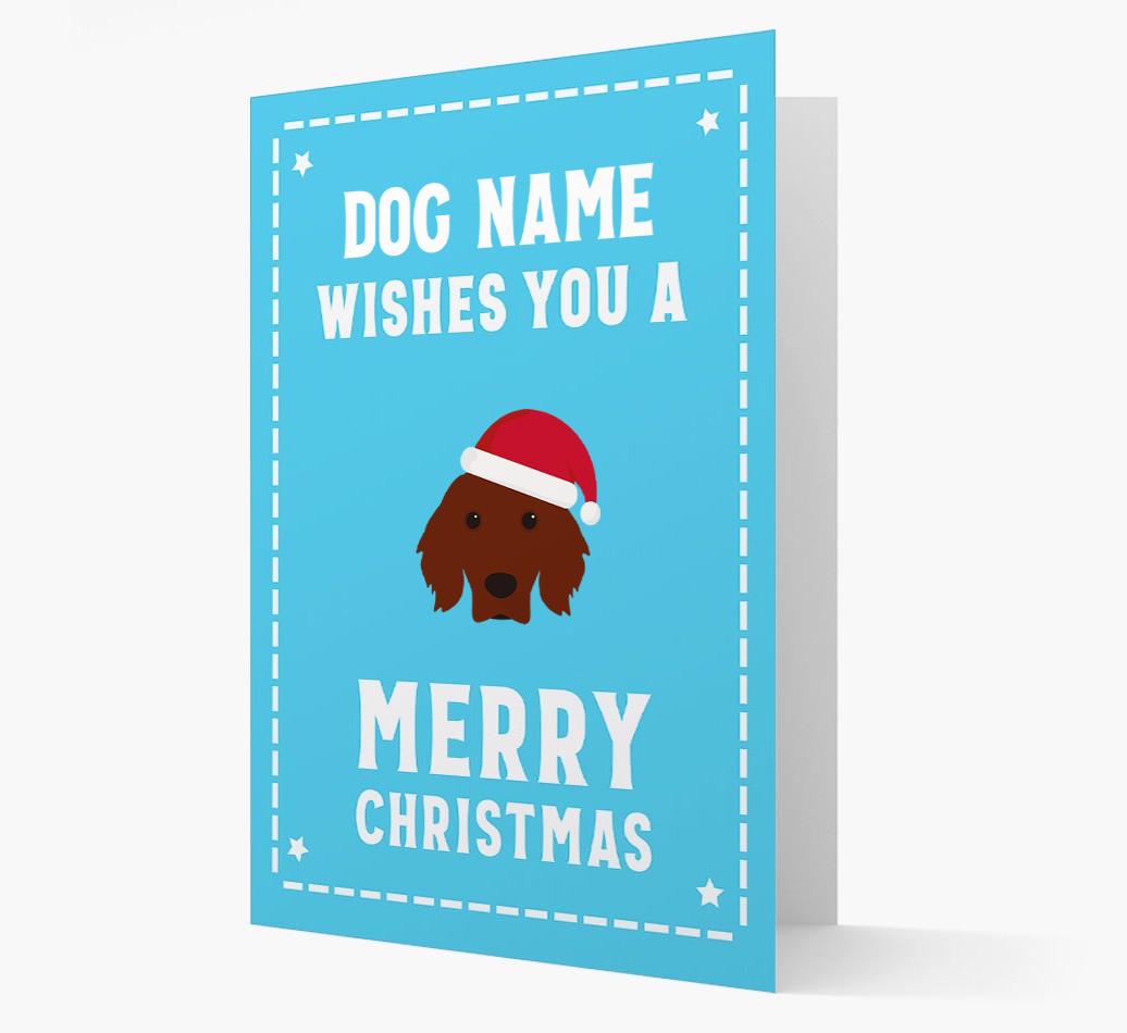 'Christmas Wishes' Card with your {breedFullName} Christmas Icon