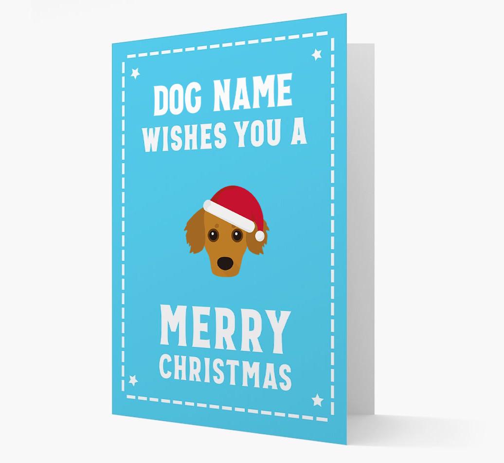 'Christmas Wishes' Card with your {breedFullName} Christmas Icon