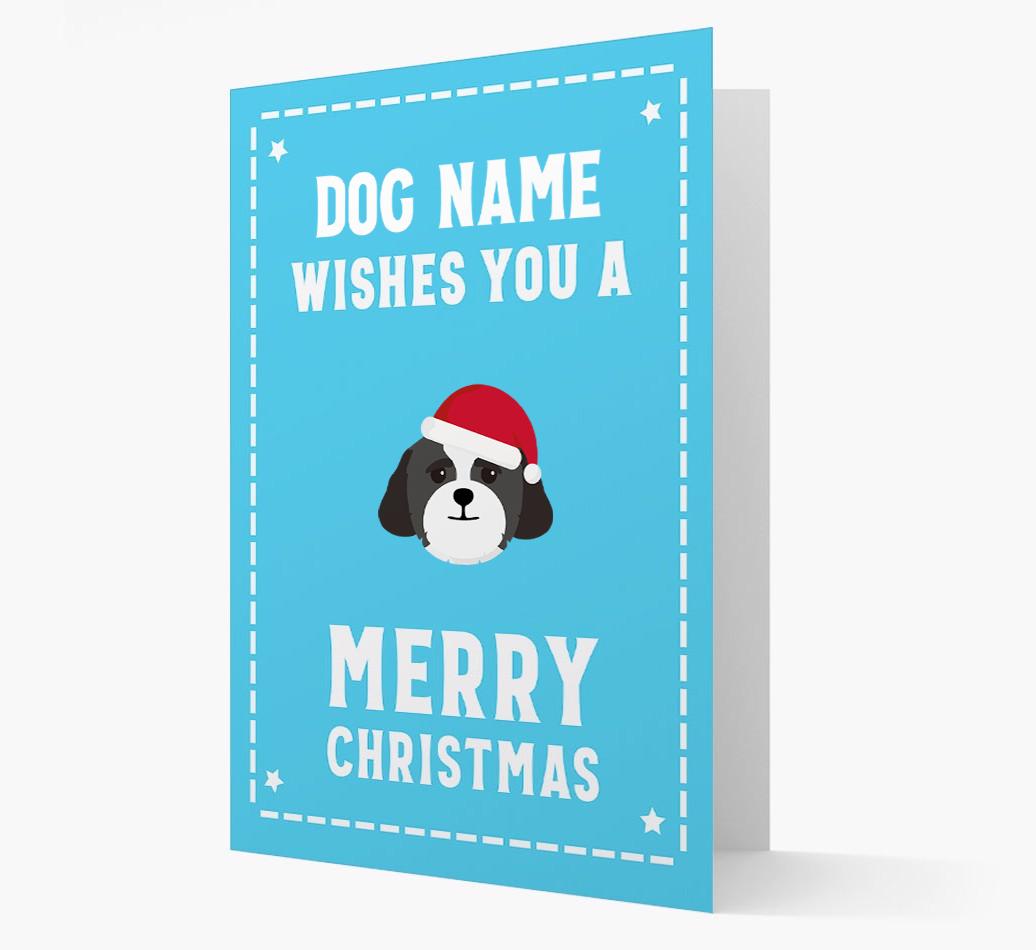 'Christmas Wishes' Card with your {breedFullName} Christmas Icon