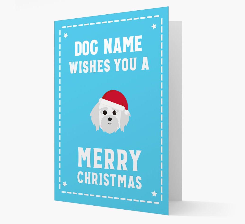 'Christmas Wishes' Card with your {breedFullName} Christmas Icon