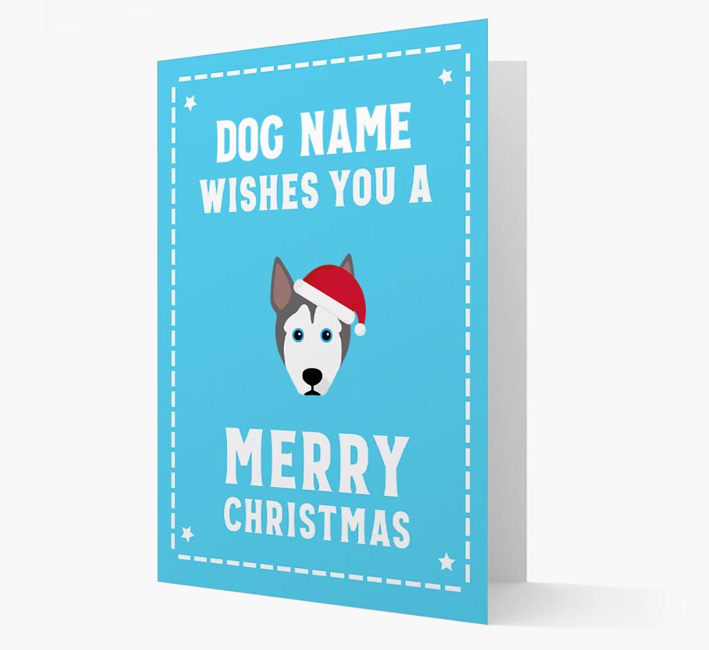 'Christmas Wishes' Card with your {breedFullName} Christmas Icon
