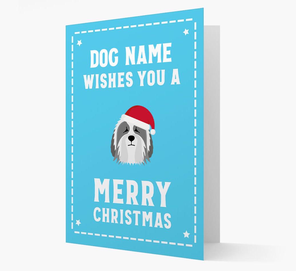 'Christmas Wishes' Card with your {breedFullName} Christmas Icon