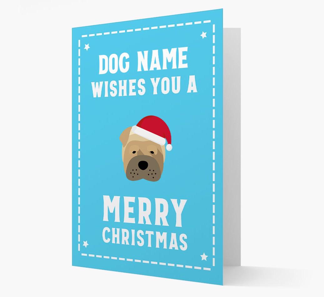 'Christmas Wishes' Card with your {breedFullName} Christmas Icon