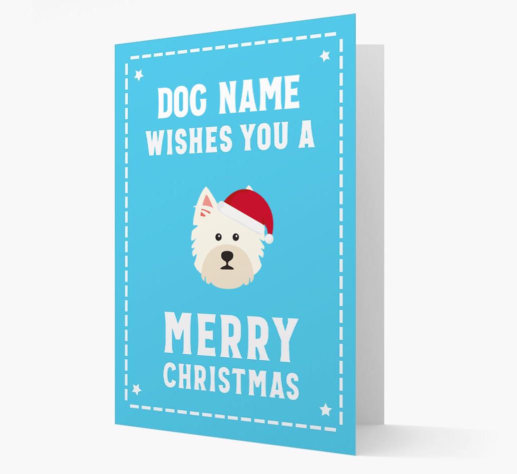 'Christmas Wishes' Card with your {breedFullName} Christmas Icon