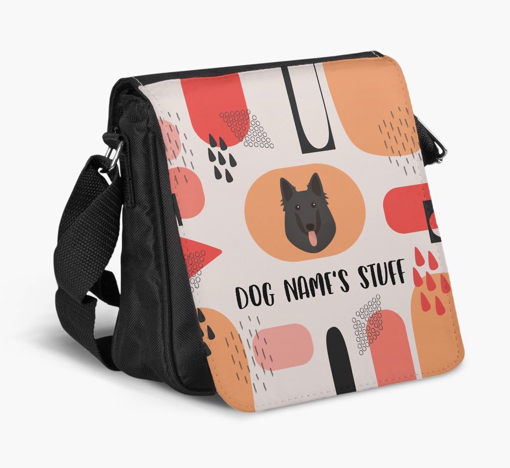 Personalised Shoulder Bag with Abstract Pattern and {breedFullName} Icon