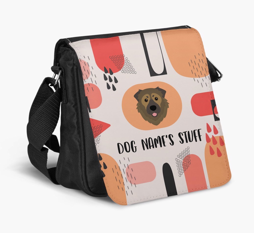 Personalised Shoulder Bag with Abstract Pattern and {breedFullName} Icon
