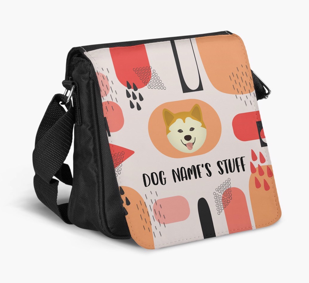 Personalised Shoulder Bag with Abstract Pattern and {breedFullName} Icon