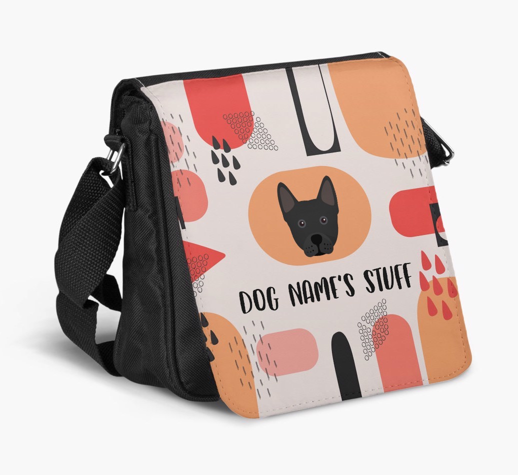 Personalised Shoulder Bag with Abstract Pattern and {breedFullName} Icon