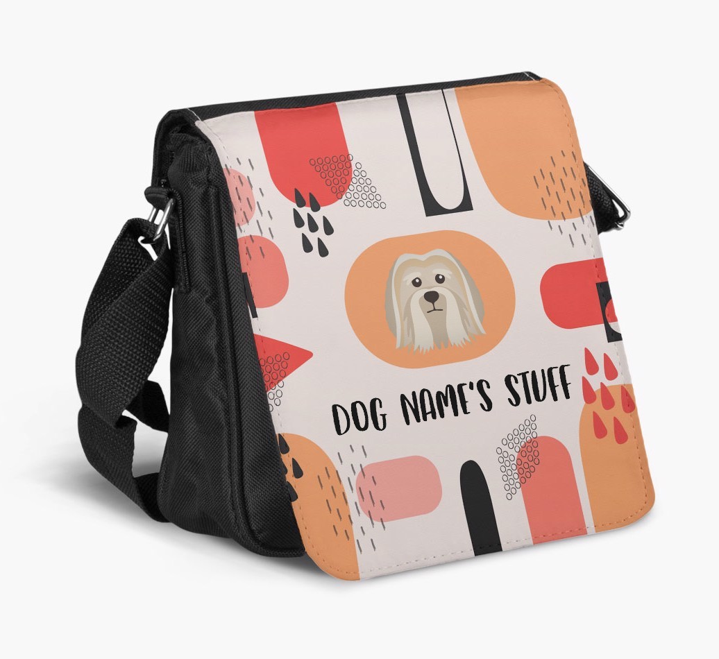 Personalised Shoulder Bag with Abstract Pattern and {breedFullName} Icon