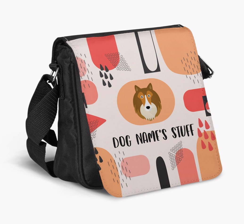 Personalised Shoulder Bag with Abstract Pattern and {breedFullName} Icon