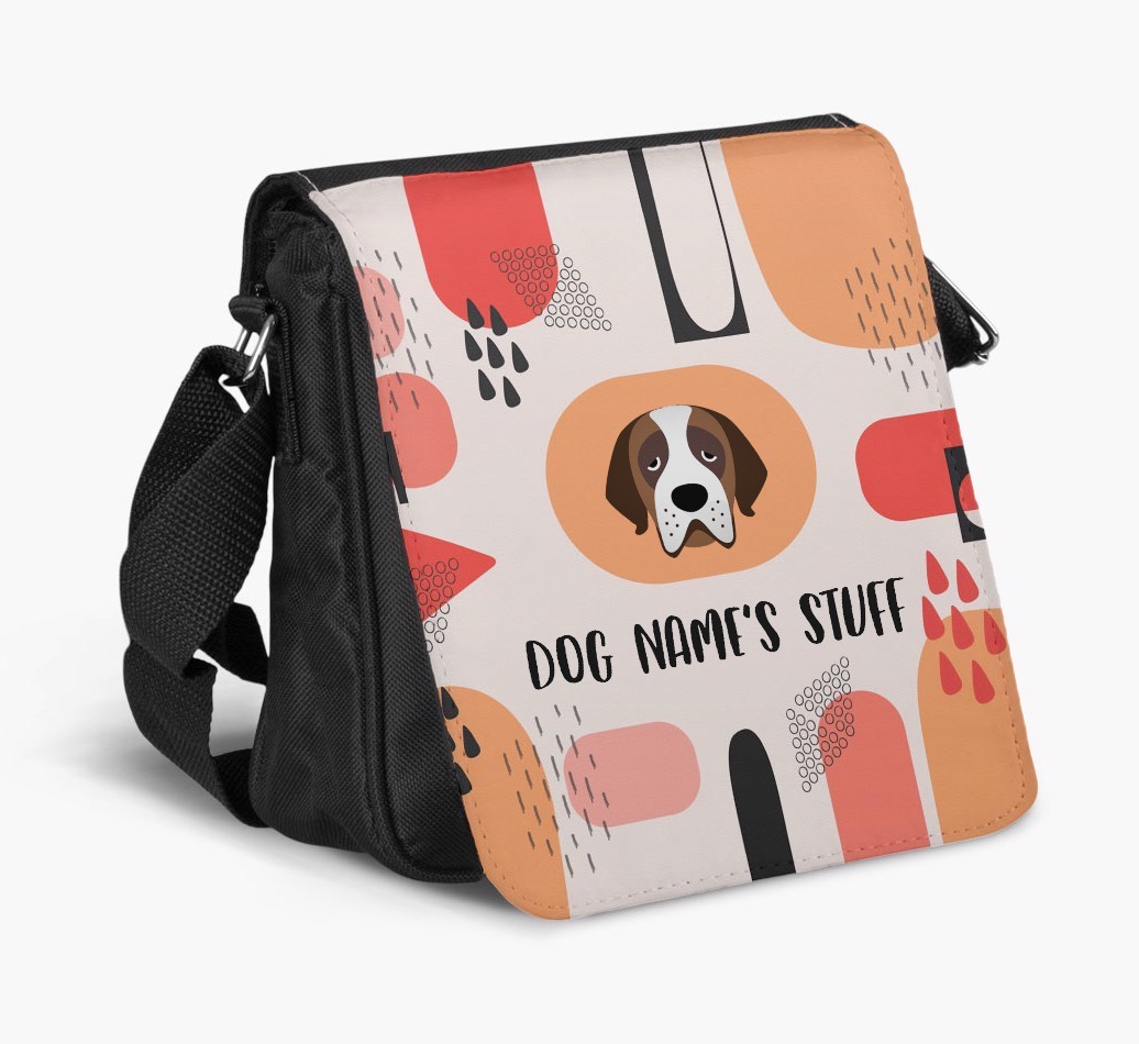 Personalised Shoulder Bag with Abstract Pattern and {breedFullName} Icon