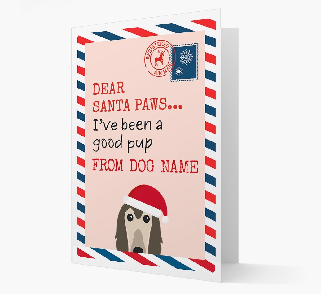 'Dear Santa' Card with your {breedFullName} Christmas Icon