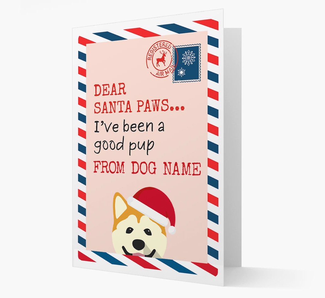 'Dear Santa' Card with your {breedFullName} Christmas Icon