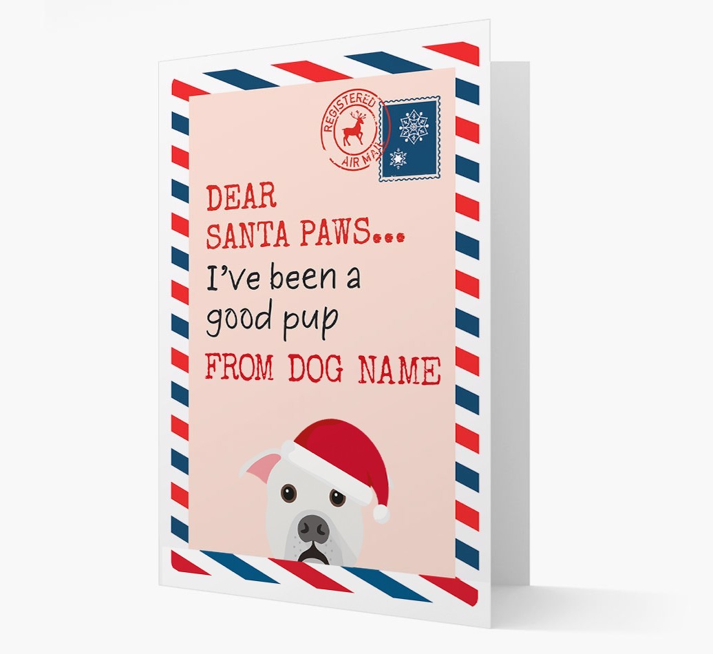 'Dear Santa' Card with your {breedFullName} Christmas Icon