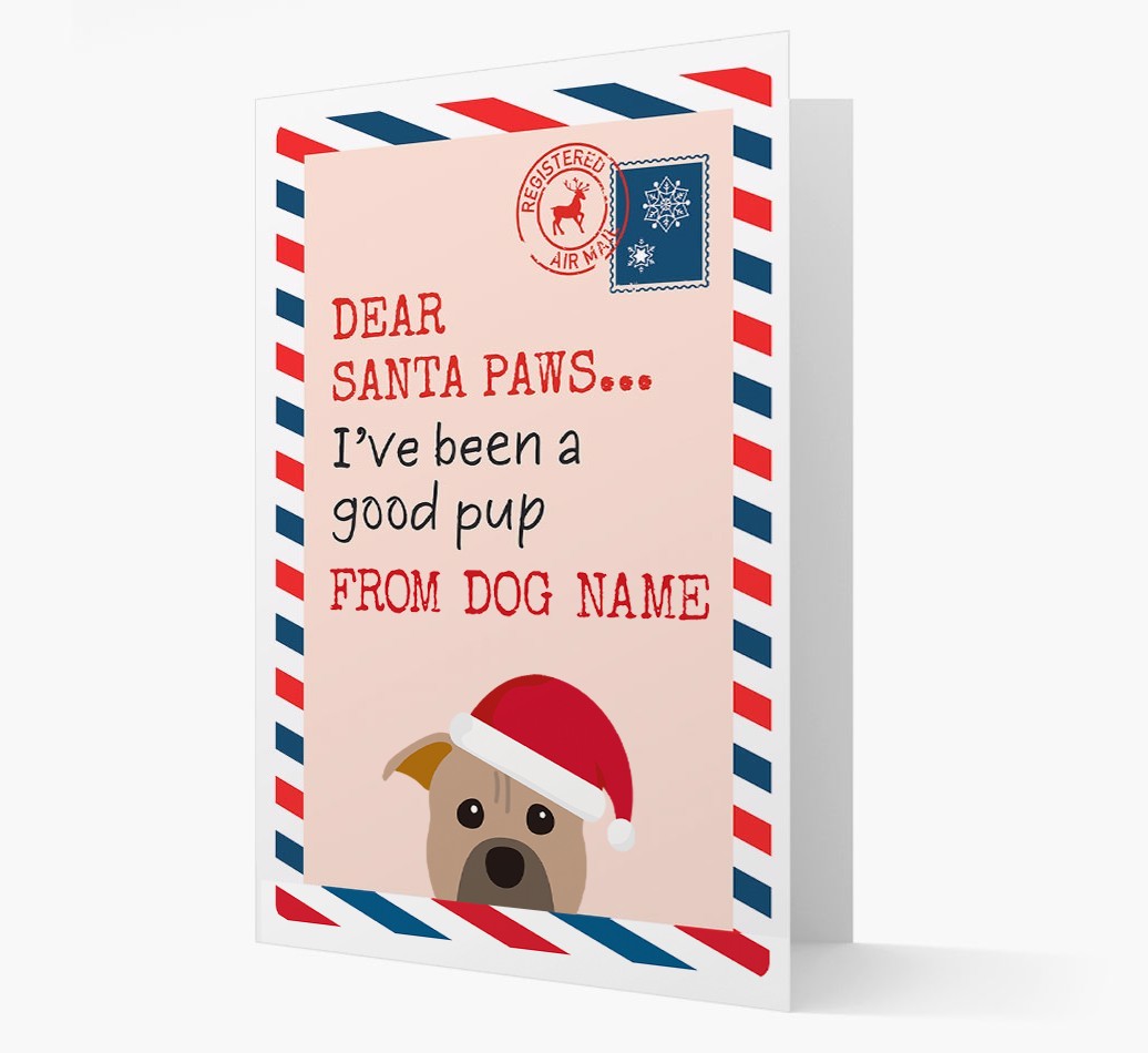 'Dear Santa' Card with your {breedFullName} Christmas Icon
